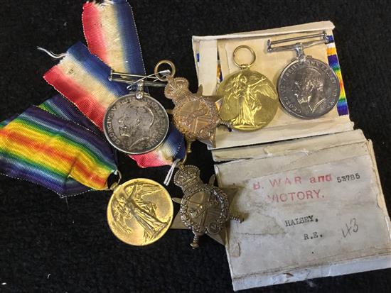 2 First World War stars & 2 pairs medals